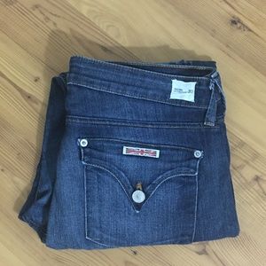 Hudson Bacara Crop Straight Cuffed Denim Jeans Size 30